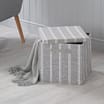Home Collections Foldable Fabric Storage Box - Chevron Grey