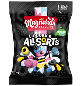 Maynards Bassetts Liquorice Allsorts Candy 110g