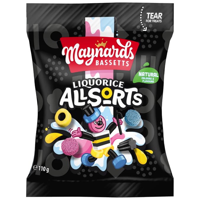 Maynards Bassetts Liquorice Allsorts Candy 110g