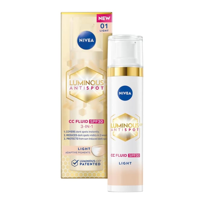 Nivea Luminous 360 Anti Dark Spot CC Fluid SPF 30 3-In-1 40ml - 01 Light