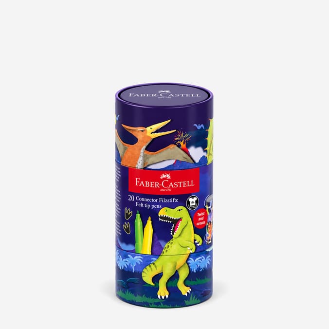 Faber-Castell Connector Felt Tip Pens 20 Pack – Dinosaur