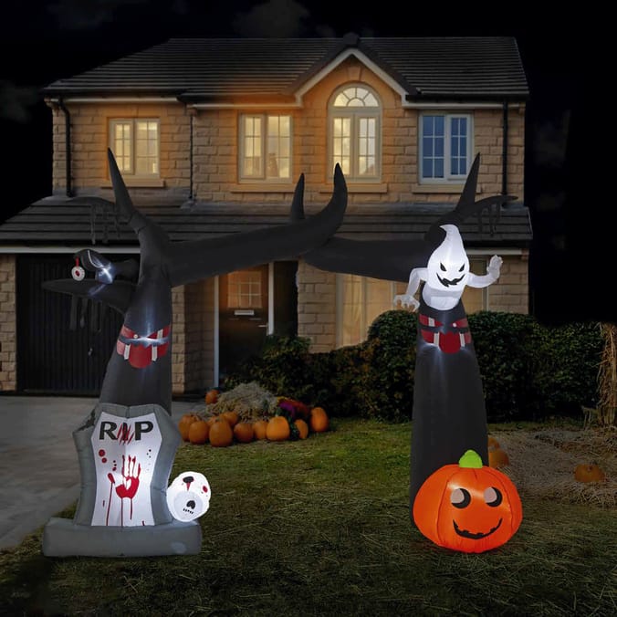 Haunted House Light-Up 10ft Inflatable Halloween Arch