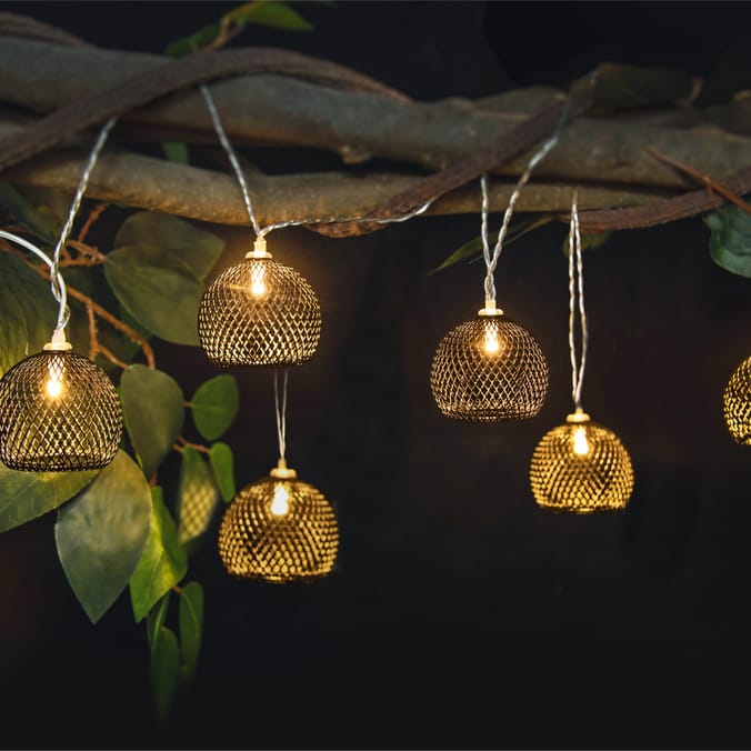 The Outdoor Living Collection 10 Metal Cage Solar Lights