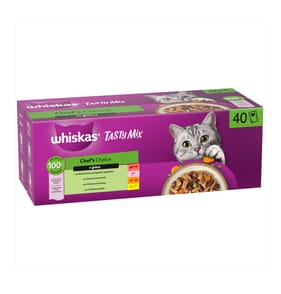 Whiskas Poultry Feasts in Jelly 7+ Senior Wet Cat Food Pouches 40x85g