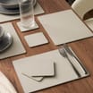 Home Collections Cork Back Place Mats And Coaster Set 8 Pack - Cream 