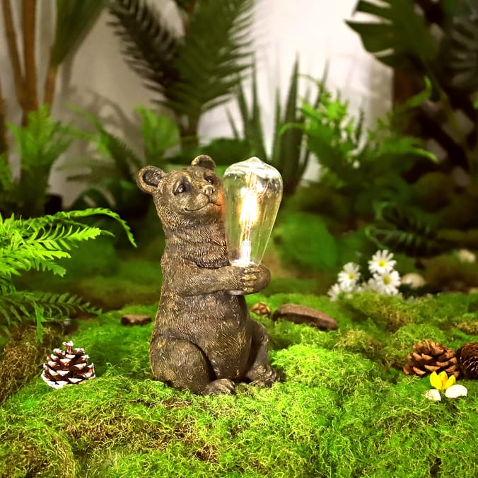 Firefly Animal & Bulb Solar Light - Bear
