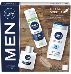 Nivea Men Feeling Smooth Sensitive Shave & Shower Kit Gift Set