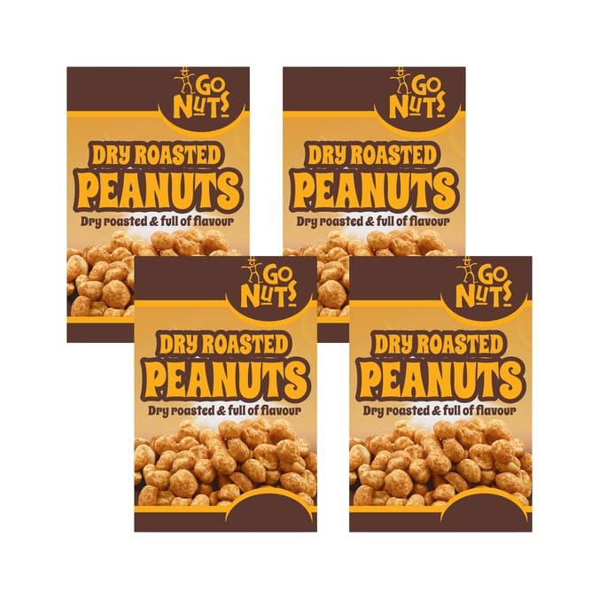 Go Nuts Dry Roasted Peanuts 50g x4