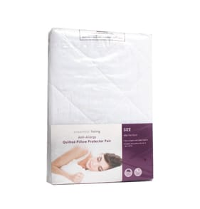 Essential Living Anti-Allergy Quilted Pillow Protector Pair