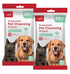 My Pets Biodegradable Pet Cleansing Wipes 20s x2