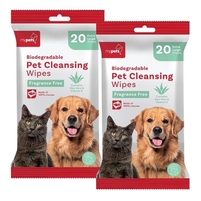 My Pets Biodegradable Pet Cleansing Wipes 20s x2