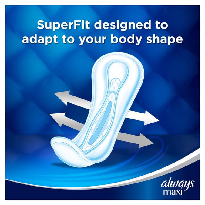Always Maxi Profresh Night Sanitary Towels 9s x5