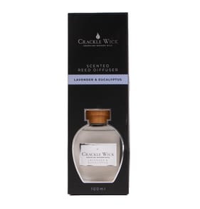 Crackle Wick Scented Reed Diffuser 100ml - Lavender & Eucalyptus