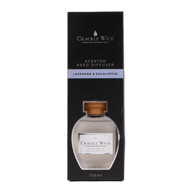 Crackle Wick Scented Reed Diffuser 100ml - Lavender & Eucalyptus