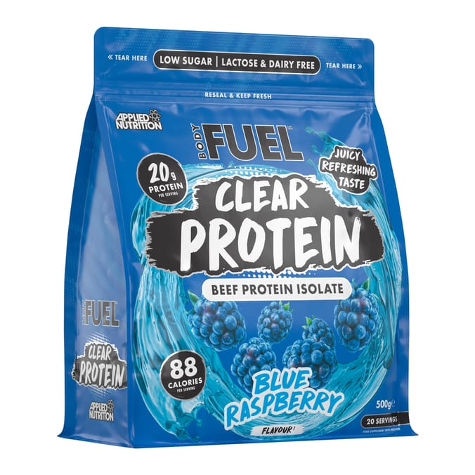 BodyFuel Clear Beef Protein Isolate 500g - Blue Raspberry