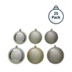 Festive Feeling Mixed Size Christmas Baubles 25 Pack