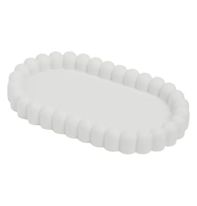 Bath Bubble Resin Bathroom Tray - White