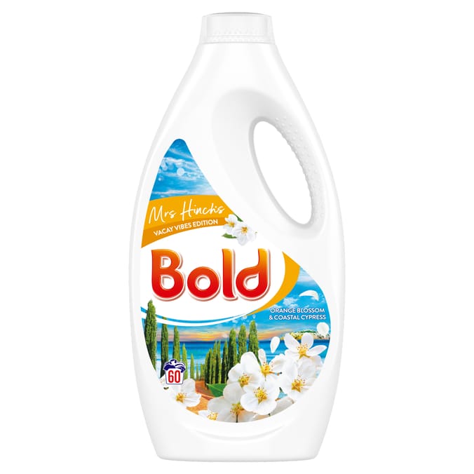 Bold Mrs Hinch Vacay Vibes Liquid Laundry Detergent 1.98l 60 Washes - Orange Blossom & Coastal Cypress