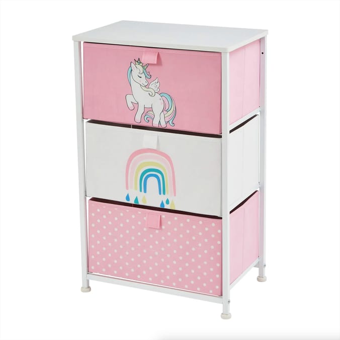 Liberty House Toys Kids Unicorn 3 Drawer Kids Storage Chest