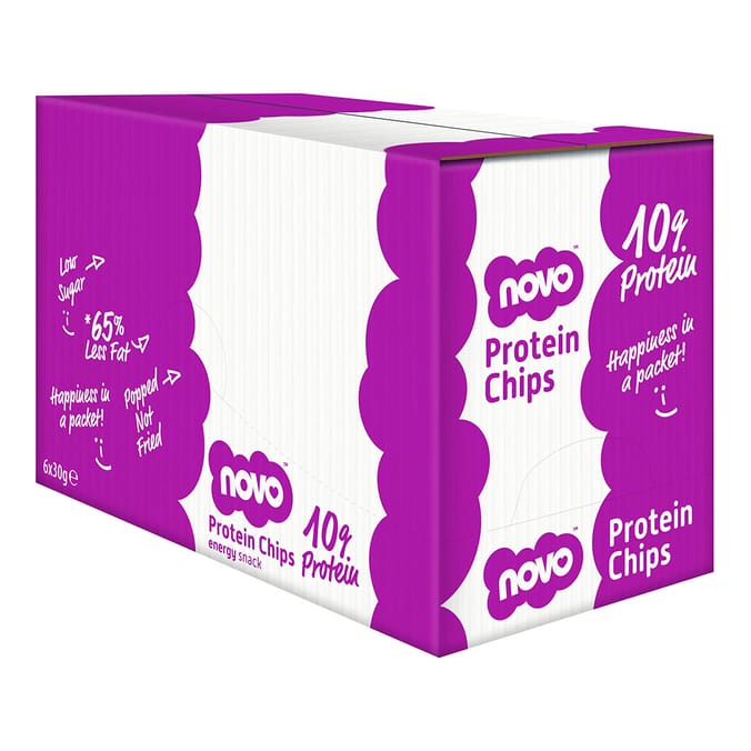 Novo Nutrition Protein Chips Energy Snacks 6 Pack - Barbecue