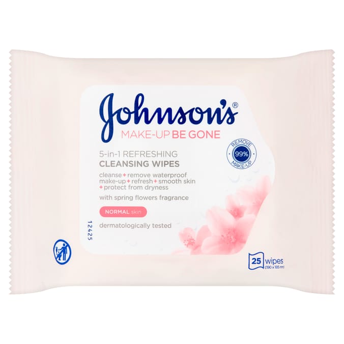 Johnsons Make-Up Be Gone 5-in-1 Refreshing Cleansing Wipes 25s