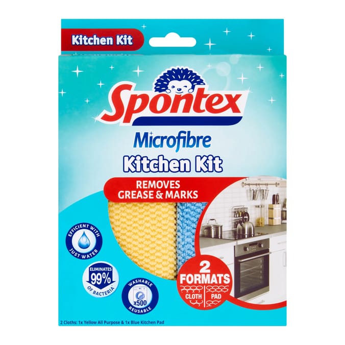 Spontex Microfibre Kitchen Kit