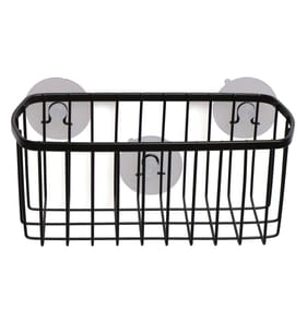 Bathroom Suction Shower Caddy - Black