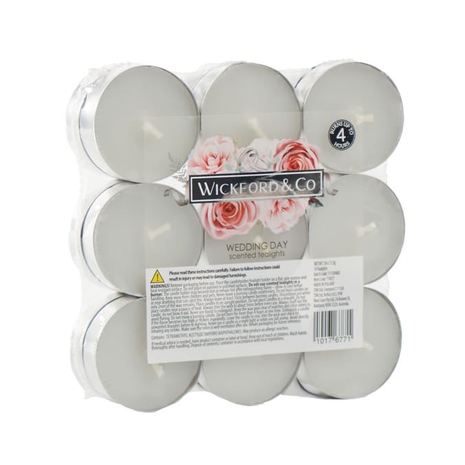 Wickford & Co Scented Tealights 18 Pack - Wedding Day