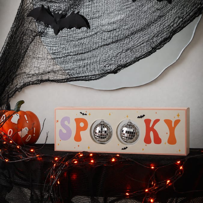 Spooky Disco Wooden Spooky Sign