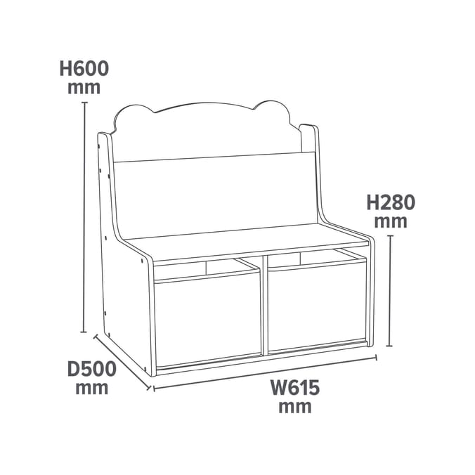 Liberty House Toys Kids Teddy Bear Bookcase