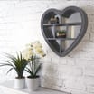 Loft Range Heart Mirror Shelf - Grey