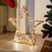 Prestige Mains Operated LED Standing Star 60cm - Gold