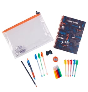 Scribble Pop Shop Stationery Wallet - Orange