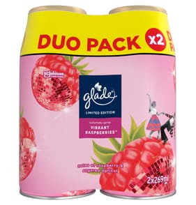Glade Automatic Spray Air Freshener Twin Refills Vibrant Raspberries 2x269ml