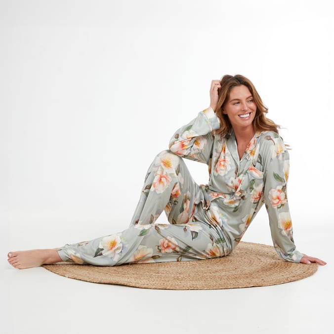 Originals Button Shirt & Bottoms Floral Pyjama Set