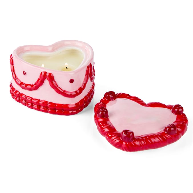With Love Heart Shaped Cake Candle