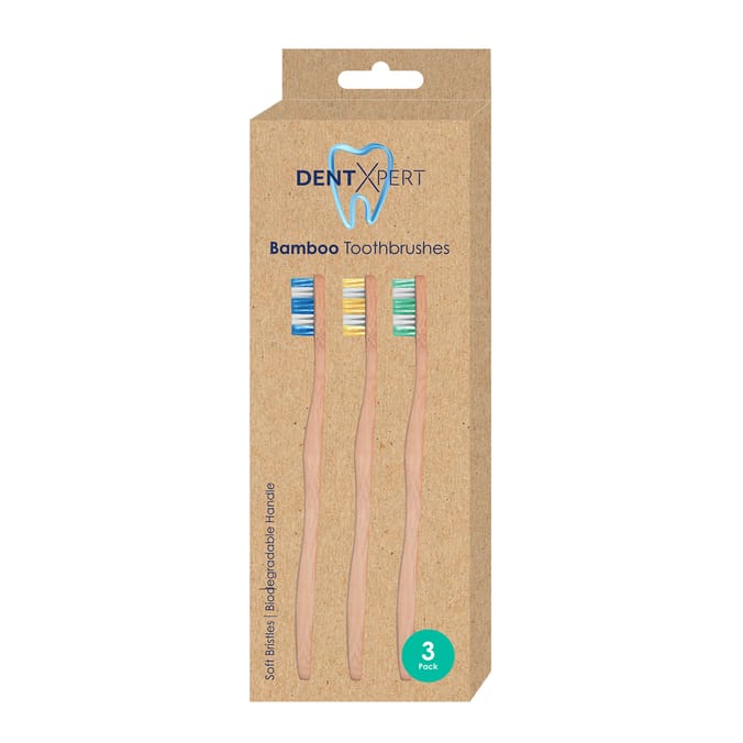 Dent X Pert Bamboo Toothbrushes 3 Pack