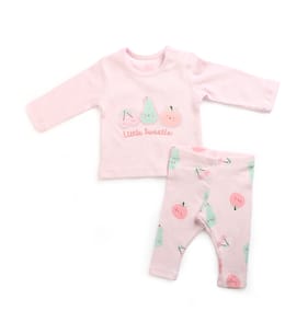 Pure Baby 2 Piece Baby Set Pink - 3-6 Months