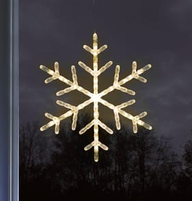 Prestige Battery Operated LED Window Light - Warm White Snowflake