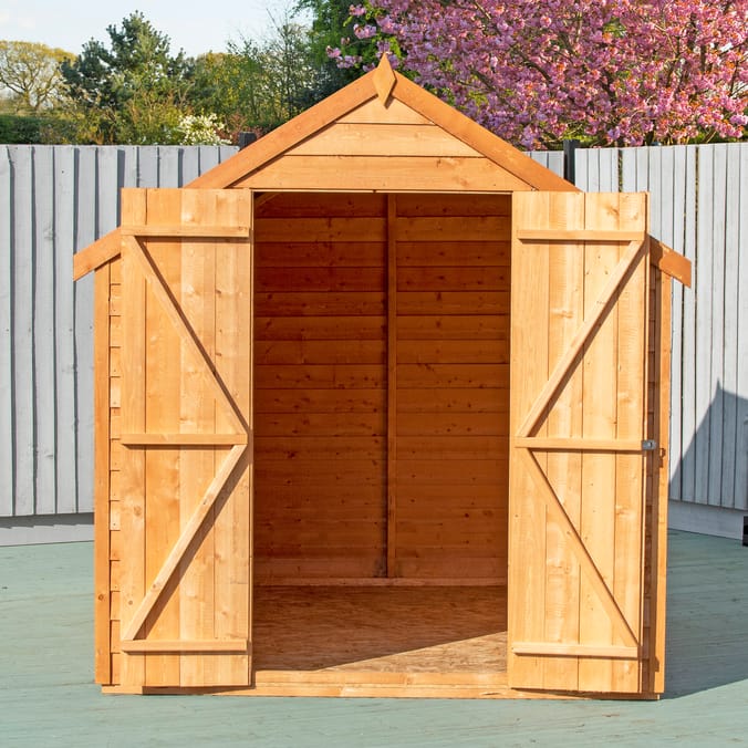 Shire Overlap Shed 8x6 Double Door Home Bargains