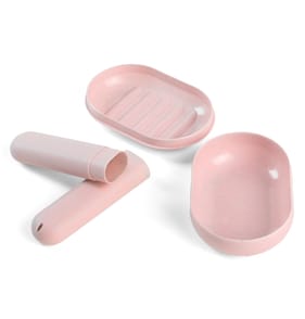 TravelShop Soap Holder & Toothbrush Case - Pink