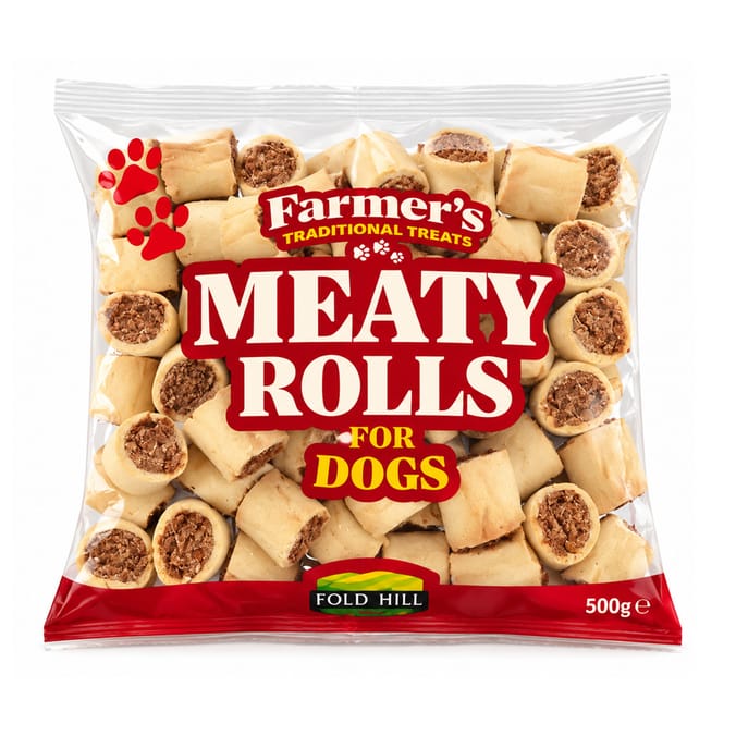 Farmer's Meaty Rolls Dog Treats 600g