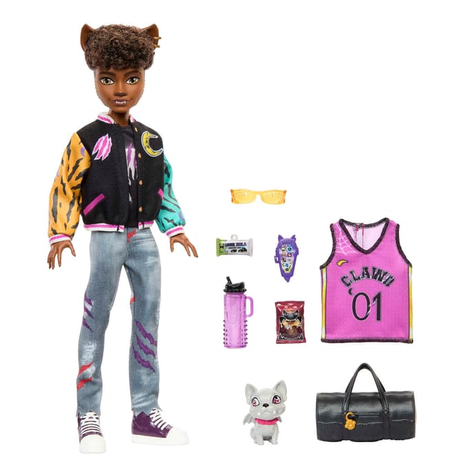 Monster High Doll with Pet & Accessories - Clawd Wolf