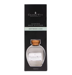 Crackle Wick Scented Reed Diffuser 100ml -  Driftwood & Sage
