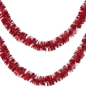 Festive Feeling Small Tinsel 2m - Red