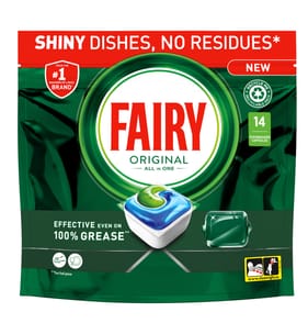 Fairy Original All In One Dishwasher Tablets Regular 14 Tablets