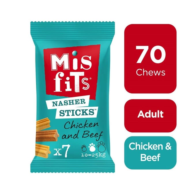 Misfits Nasher Sticks Chicken & Beef 10 x 175g Packs