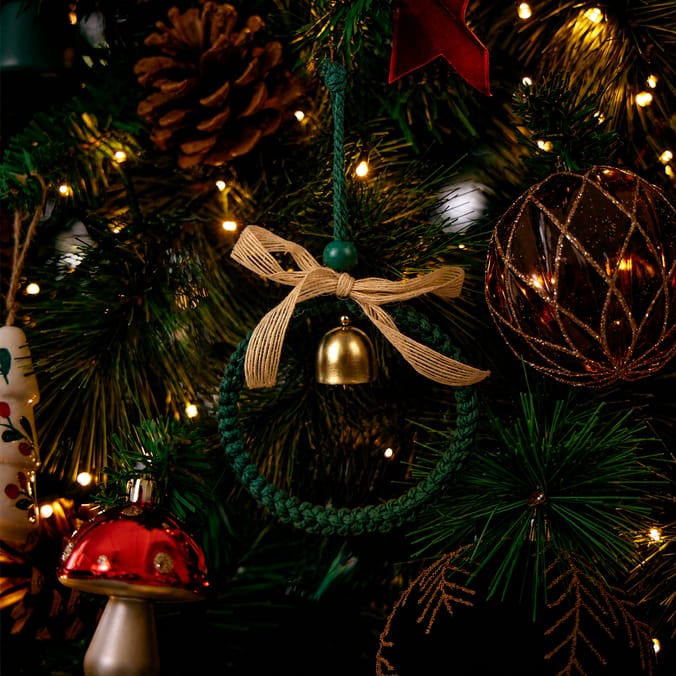 Winter Charm Round Tree Decor With Bell