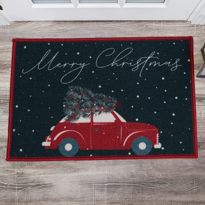Festive Feeling Washable Door Mat - Merry Christmas
