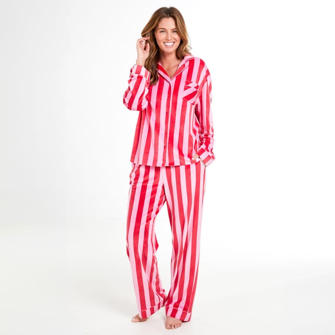 Originals Ladies Pink & Red Striped Pyjamas